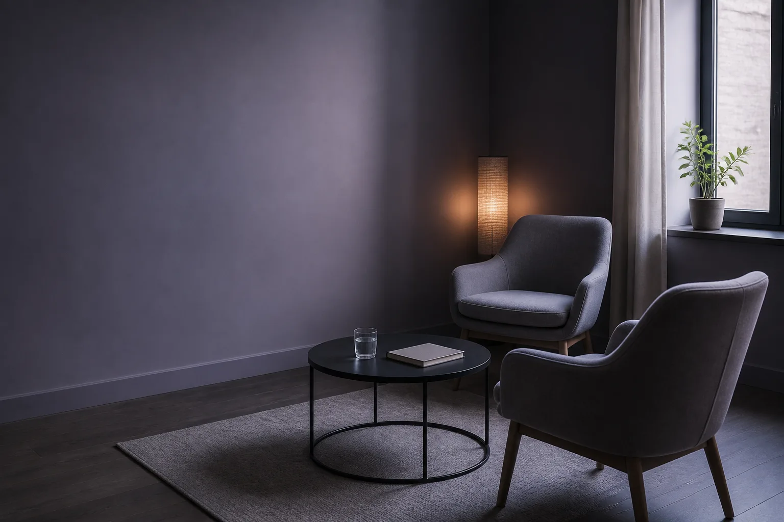 A consulting room set up for a one-to-one sales conversation, where a person can take the deal back at any point.
