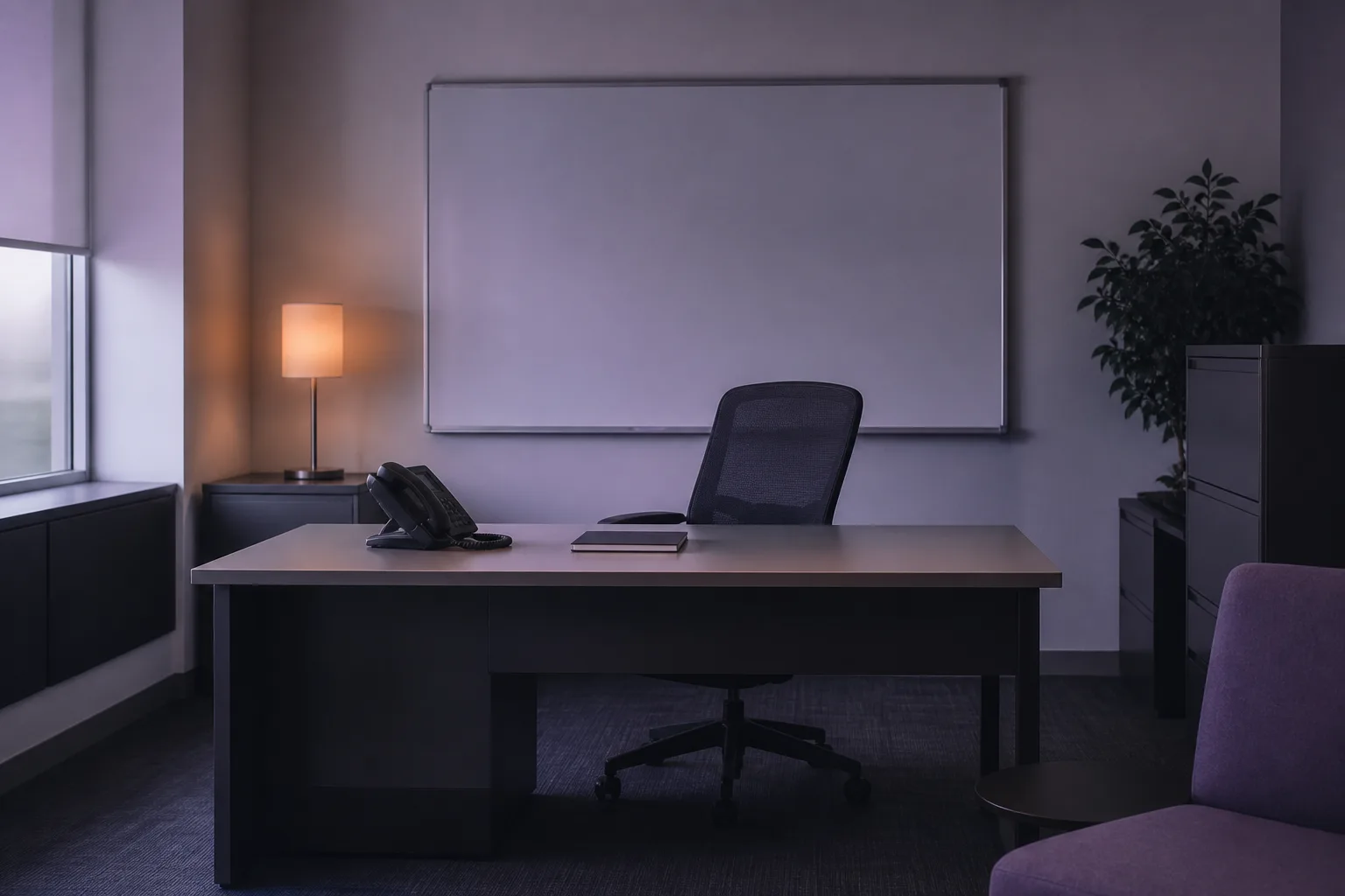 A quiet sales desk before the day starts, phone in its cradle and notebook closed — the point where a team decides between an AI SDR, a simpler answering product, and a sales agent built to its own playbook.